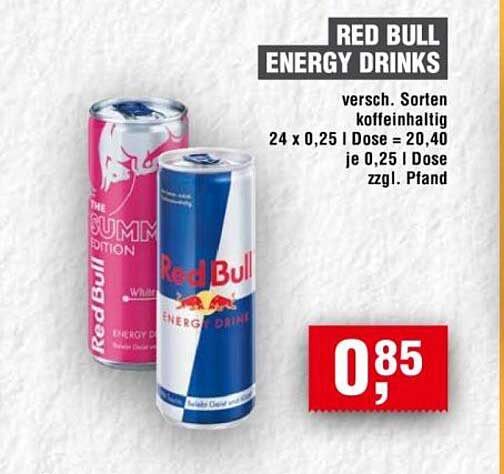 RED BULL ENERGY DRINKS - Vers. Sorten