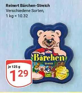 Reinert Bärchen-Streich - Verschiedene Sorten, 125 g