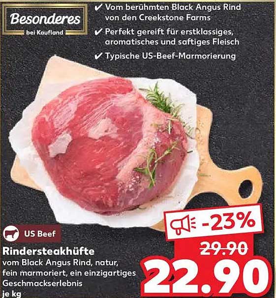 Rindersteakhüfte vom Black Angus Rind