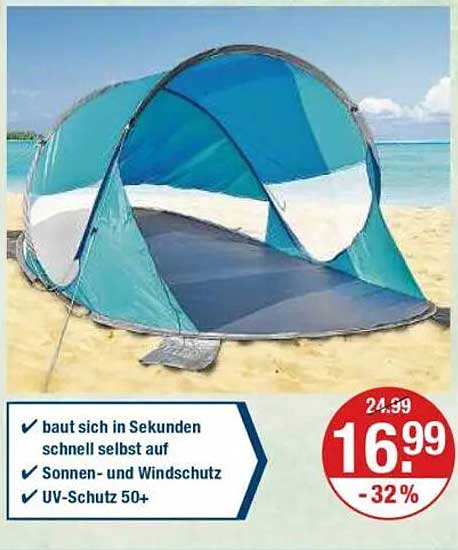 Schnelle Sonnenschutz-Tent - UV-Schutz 50+