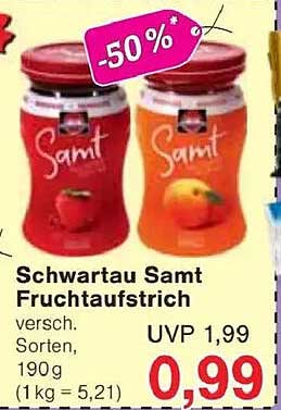 Schwartau Samt Fruchtaufstrich - verschiedene Sorten