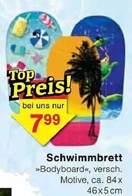 Schwimm Brett »Bodyboard«, verschiedenste Motive, ca. 84 x 46 x 5 cm