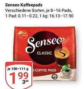 Senseo Kaffeepads - Verschiedene Sorten, je 8–16 Pads