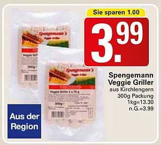 Spengemann Veggie Griller 300g Packung