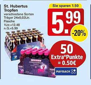 St. Hubertus Tropfen - verschiedene Sorten im Angebot
