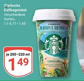 Starbucks Kaffeegetränk Verschiedene Sorten, 200-220 ml
