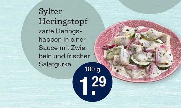 Sylter Heringstopf - zarte Heringshappen in einer Sauce mit Zwiebeln und frischer Salatgurke