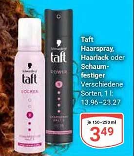 Taft Haarspray, Haarlack oder Schaumfestiger – Verschiedene Sorten
