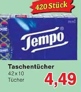 Tempo Taschentücher 420 Stück