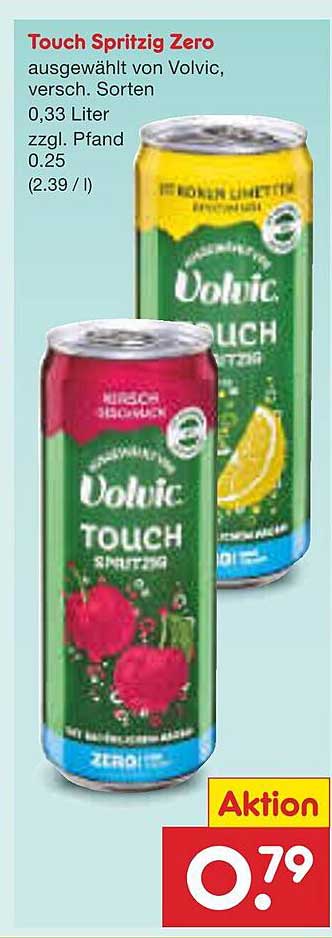 Touch Spritzig Zero ausgewählt von Volvic, 0,33 Liter, verschiedene Sorten