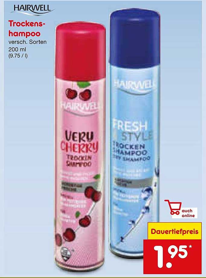 Trocken-Shampoo von Hairwell - Sehr Cherry & Fresh Style 200 ml