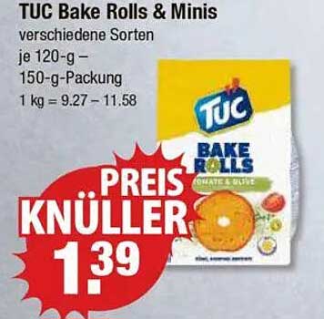 TUC Bake Rolls & Minis - verschiedene Sorten