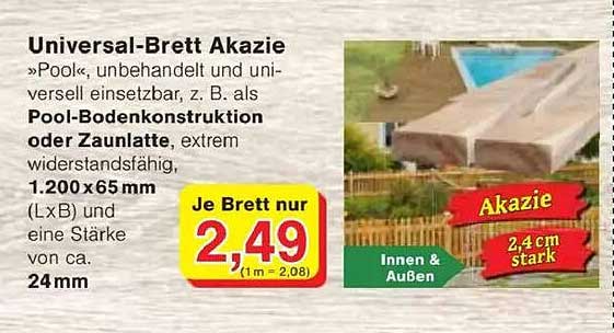Universal-Brett Akazie »Pool«