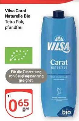 Vilsa Carat Natürliche Bio Tetra Pak, pfandfrei