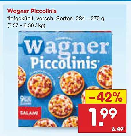 Wagner Piccolinis - Tiefgekühlt, verschiedene Sorten, 234 – 270 g