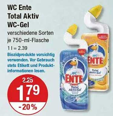 WC Ente Total Aktiv WC-Gel - verschiedene Sorten 750-ml-Flasche