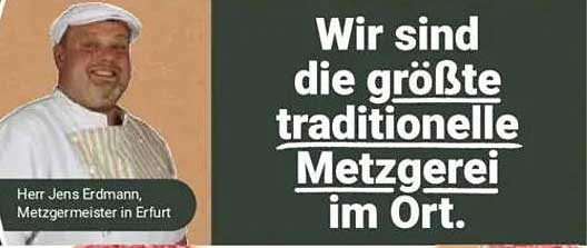 Wir sind die größte traditionelle Metzgerei im Ort.