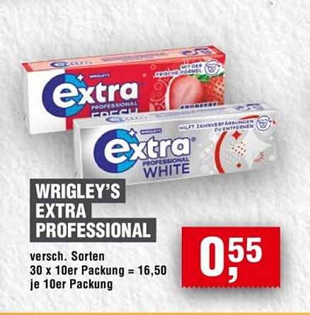 WRIGLEY’S EXTRA PROFESSIONAL - Verschiedene Sorten
