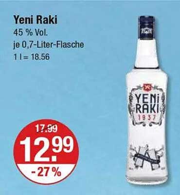Yeni Raki 0,7 Liter Flasche - 27% Rabatt