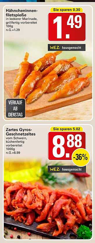 Zartes Gyros-Geschnetzeltes vom Schwein - küchenfertig zubereitet