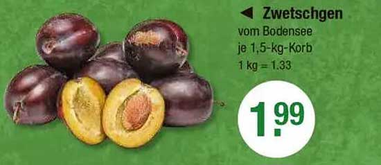 Zwetschgen vom Bodensee je 1,5-kg-Korb