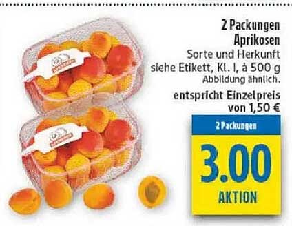 2 Packungen Aprikosen