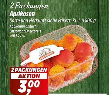 2 Packungen Aprikosen