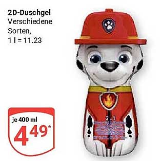 2D-Duschgel Verschiedene Sorten 1 l = 11.23