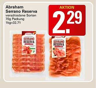 Abraham Serrano Reserva verschiedene Sorten 70g Packung 1kg=32.71