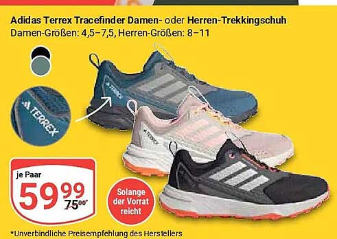 Adidas Terrex Tracefinder Damen- oder Herren-Trekkingschuh