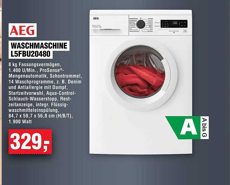 AEG WASCHMASCHINE L5FBU20480