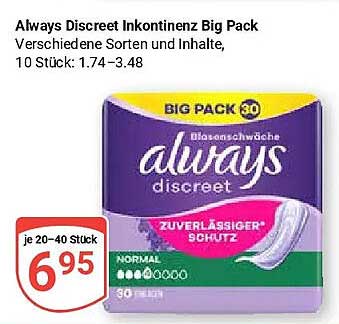 Always Discreet Inkontinenz Big Pack