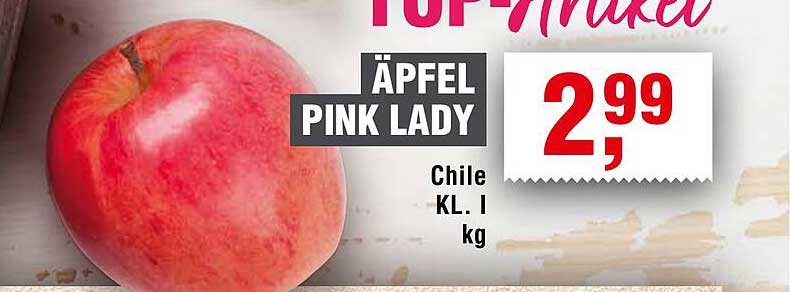 ÄPFEL PINK LADY Chile KL. I kg