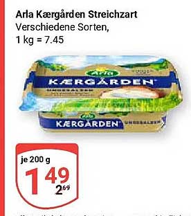 Arla Kærgården Streichzart Verschiedene Sorten, 1 kg = 7.45