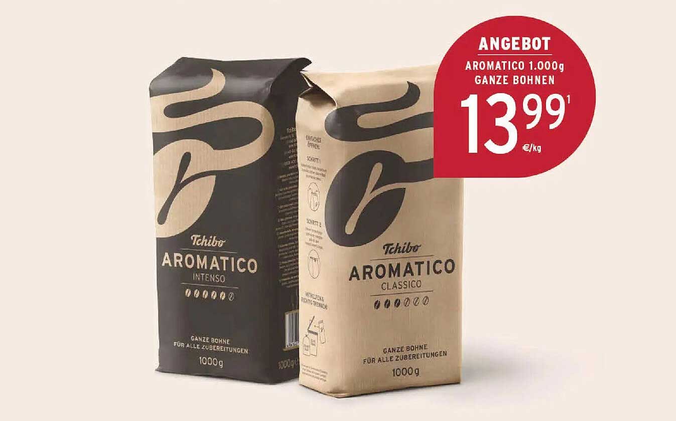 Aromatico 1.000g ganze Bohnen