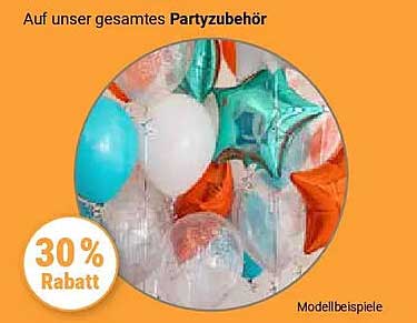 Auf unser gesamtes Partyzubehör