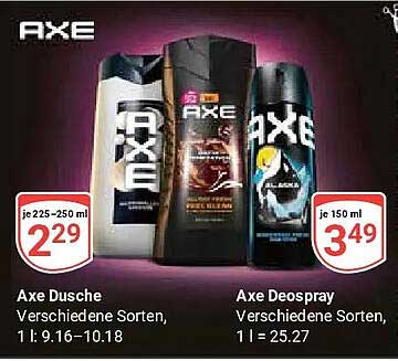 Axe Dusche Verschiedene Sorten, 1 l = 9.16–10.18