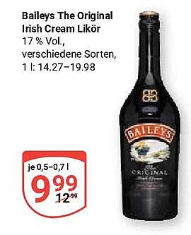 Baileys The Original Irish Cream Likör