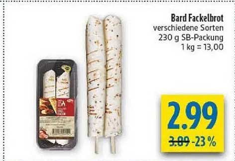 Bard Fackelbrot verschiedene Sorten 230 g SB-Packung