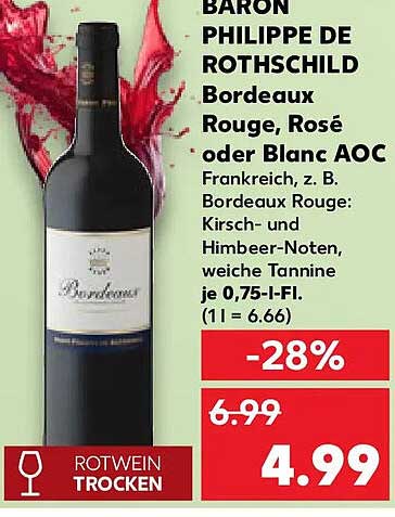 BARON PHILIPPE DE ROTHSCHILD Bordeaux Rouge, Rosé oder Blanc AOC
