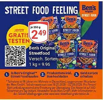 Ben's Original Streetfood Versch. Sorten, 1 kg = 9.96