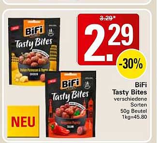BiFi Tasty Bites verschiedene Sorten 50g Beutel