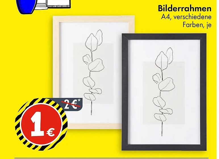 Bilderrahmen A4, verschiedene Farben, je