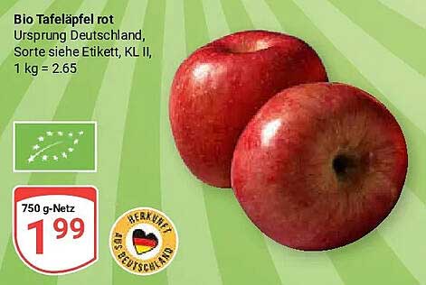 Bio Tafeläpfel rot
