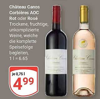 Château Canos Corbières AOC Rot oder Rosé