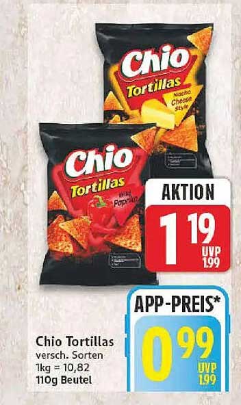 Chio Tortillas versch. Sorten 110g Beutel