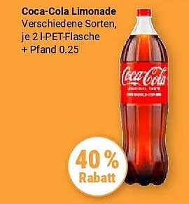 Coca-Cola Limonade Verschiedene Sorten, je 2 l PET-Flasche + Pfand 0.25