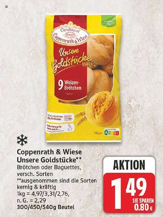 Coppenrath & Wiese Unsere Goldstücke** Brötchen oder Baguettes, versch. Sorten