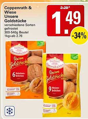 Coppenrath & Wiese Unsere Goldstücke verschiedene Sorten gefrostet 300-540g Beutel 1kg = ab 2.76