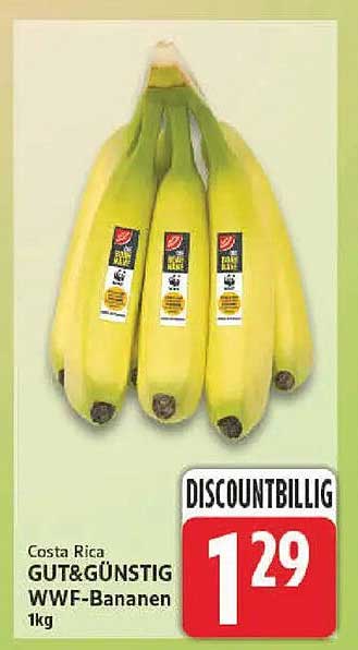 Costa Rica GUT&GÜNSTIG WWF-Bananen 1kg